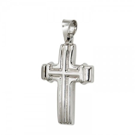 Διακριτικός Σταυρός από Λευκόχρυσο 14 καράτια