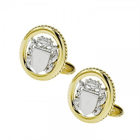 Μανικετόκουμπα από λευκό καί κίτρινο χρυσό 18 Καράτια