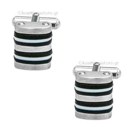 Μανικετόκουμπα απο Ατσάλι και Καουτσούκ 